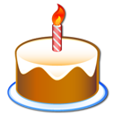 party, 60 jears, birthday, cake Black icon