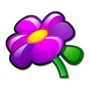 Flower, plant Black icon