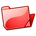 red, open, Folder Tomato icon