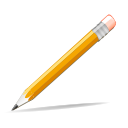 Edit, write, pencil Orange icon