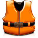 help, Orange, rescue, support, life vest DarkOrange icon
