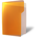 Orange, Folder, open Chocolate icon