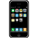 Mobile, Iphone, phone Black icon