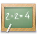 Blackboard, calculate, school, math, education DarkSeaGreen icon