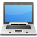 Notebook, Computer, Laptop CornflowerBlue icon