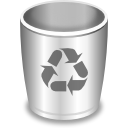 recycle bin, Trash Silver icon