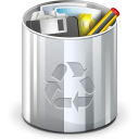 Trash, Full, recycle bin DarkGray icon