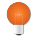 bulb, red Chocolate icon