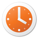 red, Clock Chocolate icon