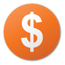 red, funding, round, Currency, Dollar, investment Chocolate icon