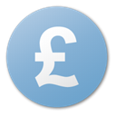 pound, Blue, Currency SkyBlue icon