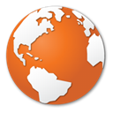 global, globe, earth, international, planet, Browser, internet, world, Orange Chocolate icon