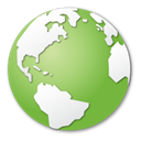 globe, world, earth YellowGreen icon