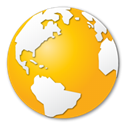 internet, earth, world, globe, yellow Orange icon