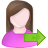 Female, Go, user DarkOliveGreen icon