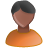 Orange, user, male DarkOliveGreen icon
