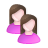 Users, Female DarkOliveGreen icon