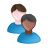mixed, male, Users, race SteelBlue icon