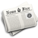 News newspaper hot fire Silver icon