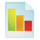 File, chart, Bar, document, graph, report PowderBlue icon