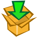 Box, download, Arrow, Down Goldenrod icon