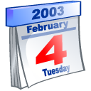 event, Calendar, date, 2003, february Lavender icon
