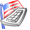 Keyboard, flag DimGray icon