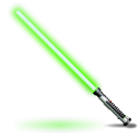 light saber, green, star wars LawnGreen icon