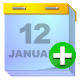 Calendar, Add LightBlue icon