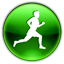Man, sprinting, sorting, Running DarkGreen icon