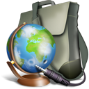 world, Bag, travel, Browse DimGray icon