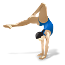 Gymnastics, sports Black icon