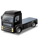 transportation, truck Black icon