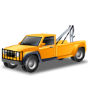 cars, Car, transportation, towtruck, yellow, vehicle Black icon