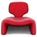 Chair, seater, Seat Crimson icon