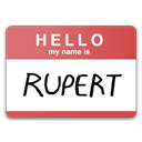 my name is rupert, hello, Fight club IndianRed icon