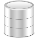 Database, storage Silver icon