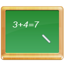 Black board, math, school, calculate, tutorial SeaGreen icon