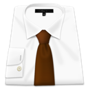 White, Shirt, Tie, Brown WhiteSmoke icon