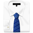 Blue, Tie, stripes, Shirt, with GhostWhite icon