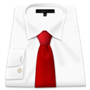 Shirt, red, Tie WhiteSmoke icon