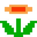 Flower, 8bit, retro Green icon