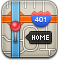 Map, Home, Gps, Directions Silver icon