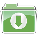 Folder, Downloads Green icon