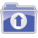 Folder, uploads DarkBlue icon