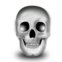 Skeleton, skull, halloween, head Black icon