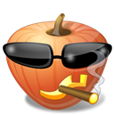 cool, halloween, jack o lantern, pumpkin Black icon