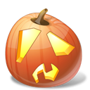 pumpkin, shock, halloween, jack o lantern Black icon
