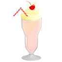 strawberry, Dessert, milkshake, food DimGray icon