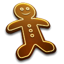 gingerbread, christmas, food, cake, Anders madsen, Man Black icon